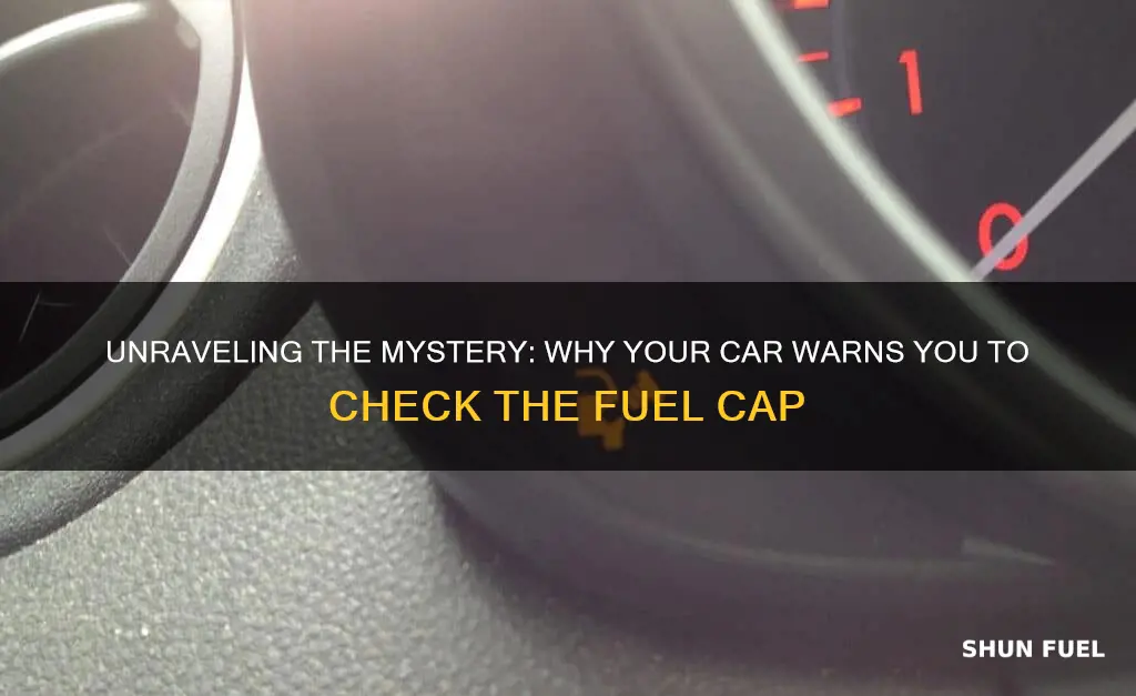 why does car say check fuel cap