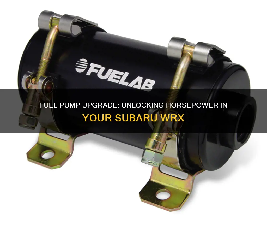 why does changing fuel pump increase horsepower subaru wrx