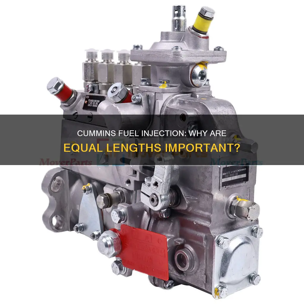 why does cummins fuel injection lines same length