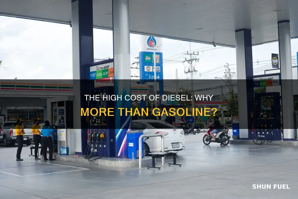 why does diesel fuel cost more than gasoline