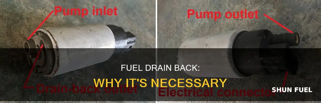 why does fuel drain back to tank