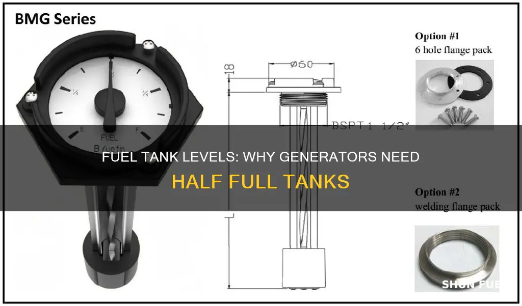 why does generator fuel tank need to be half full