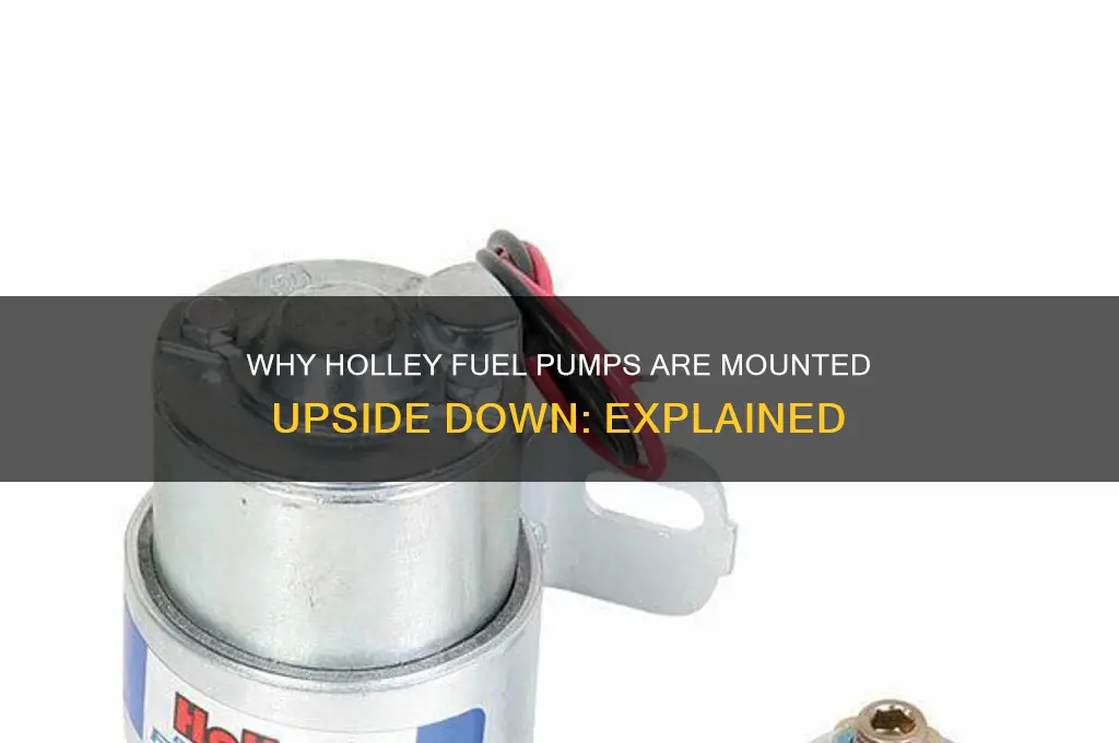 why does holley fuel pump be mounted upside down