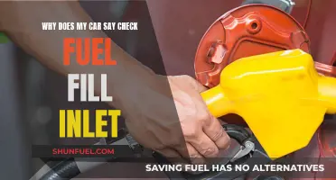 Car's Fuel Warning: Understanding the 'Check Fuel Fill Inlet' Message