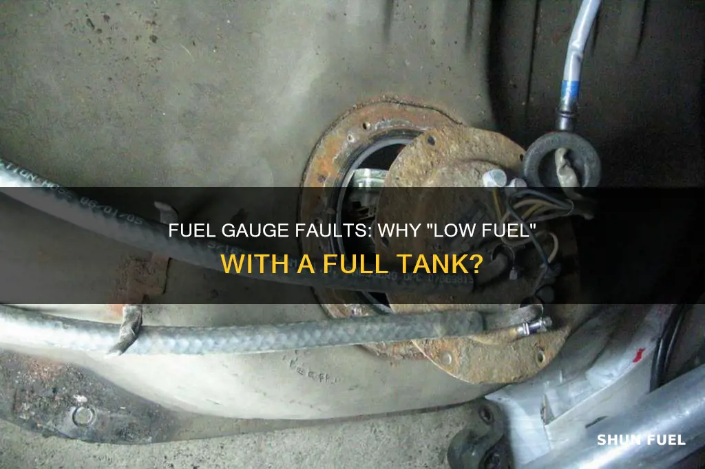 why does my car say low fuel when it