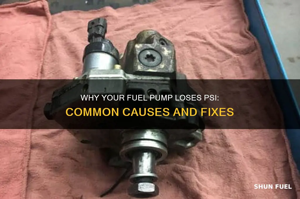 why does my fuel pump keep losing psi