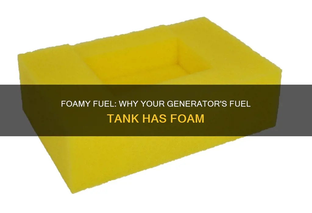 why does my generator have foam in the fuel tank