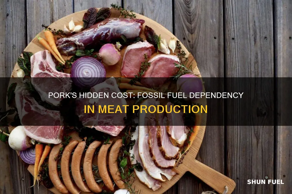 why does pork require a lot of fossil fuel