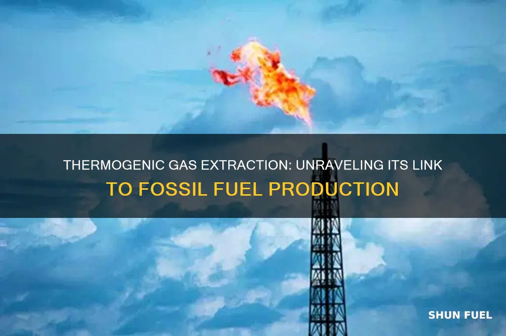 why does the extraction of thermogenic gas accompany fossil fuels