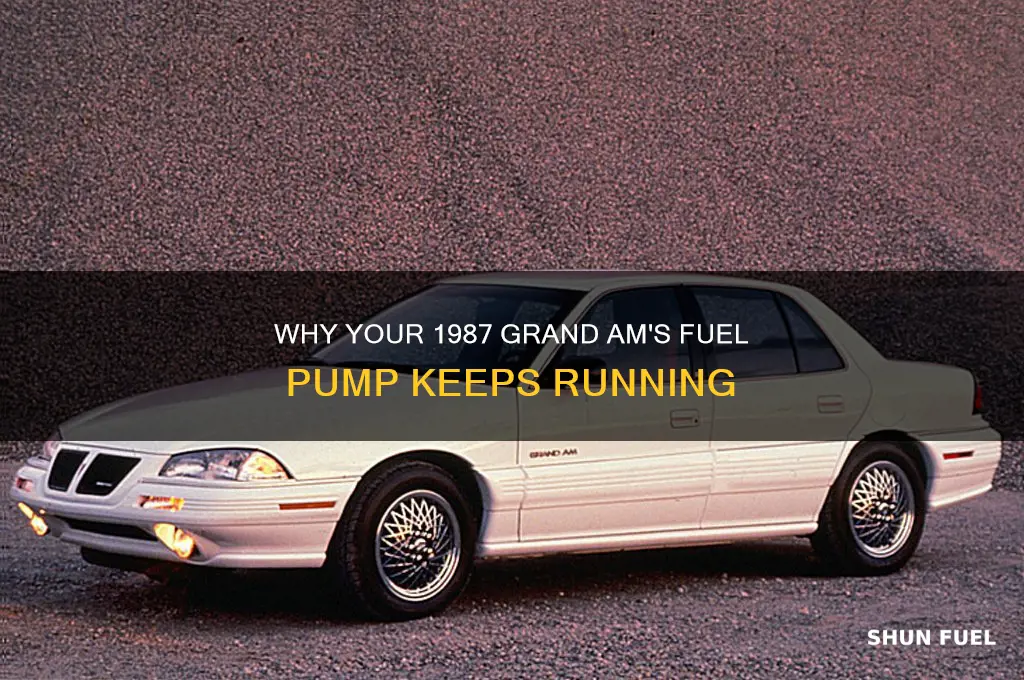 why does the fuel pump keep running 1987 grand am