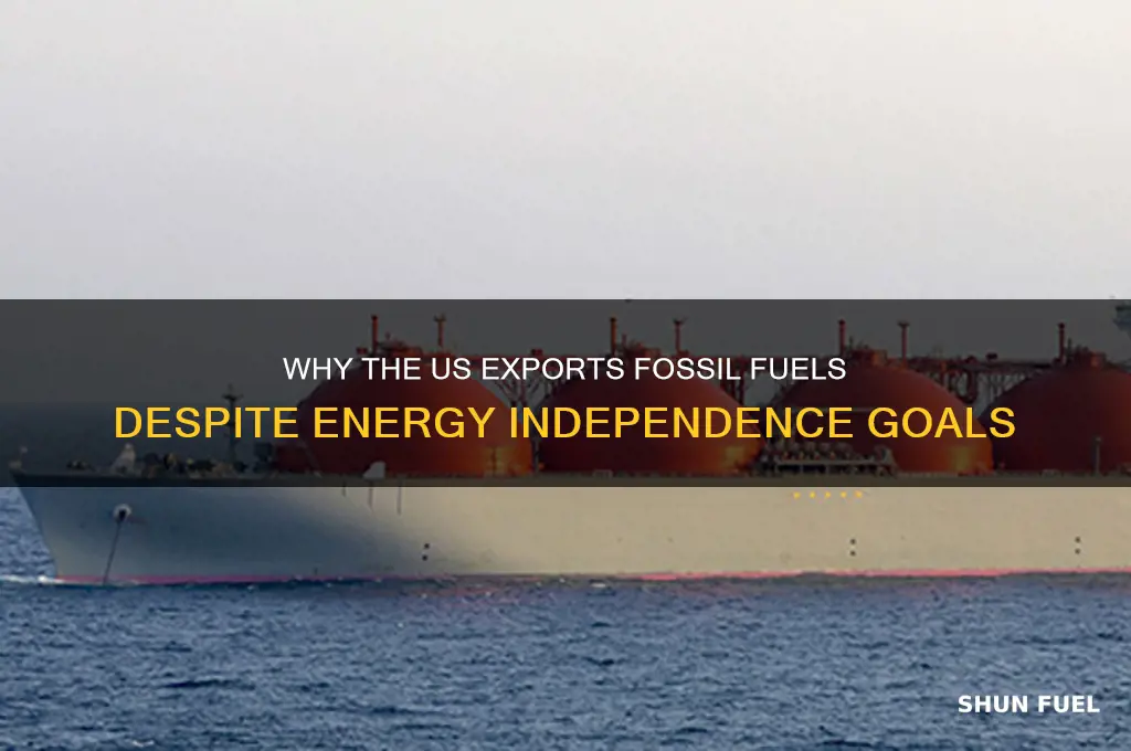 why does us export fossil fuels energy independence
