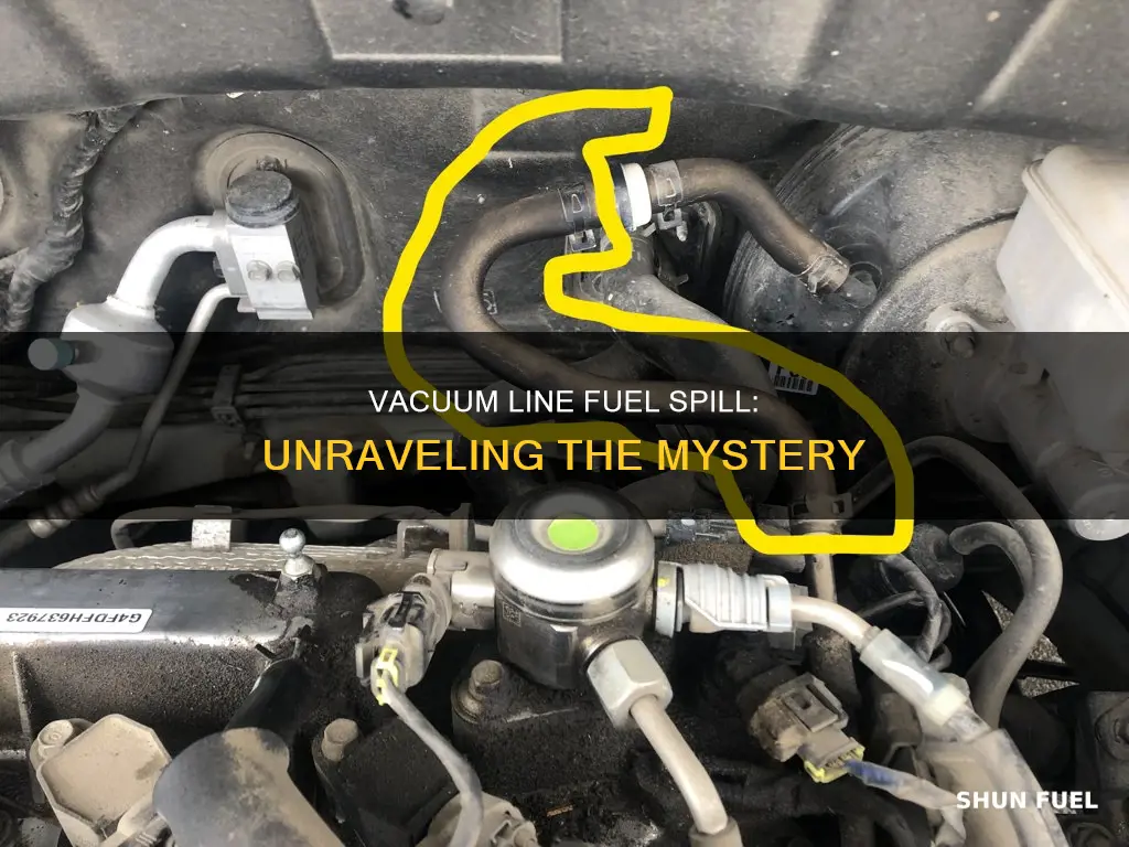 why does vacuum line on top of engine spew fuel