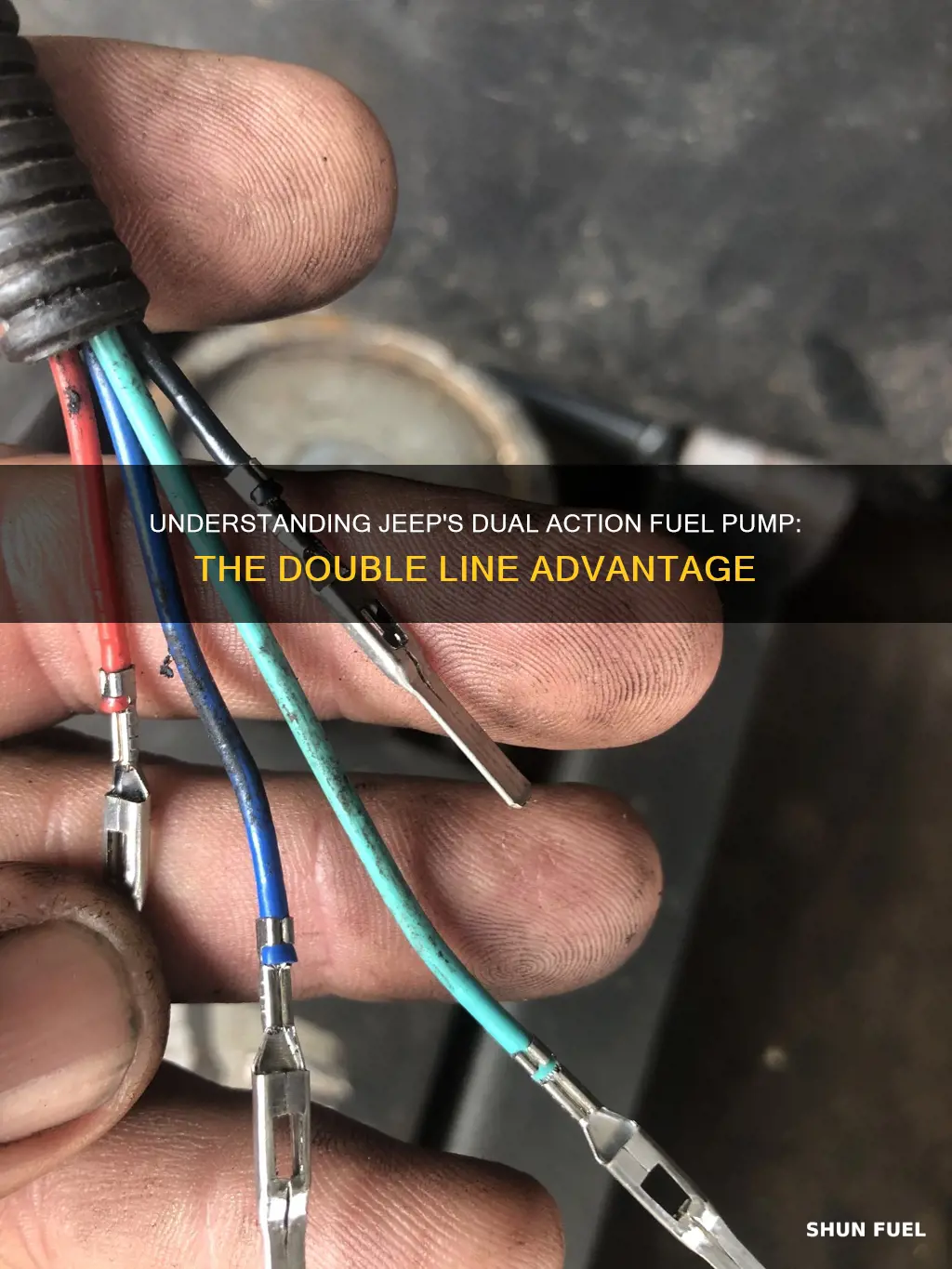 why double lines on dual action fuel pump on jeep