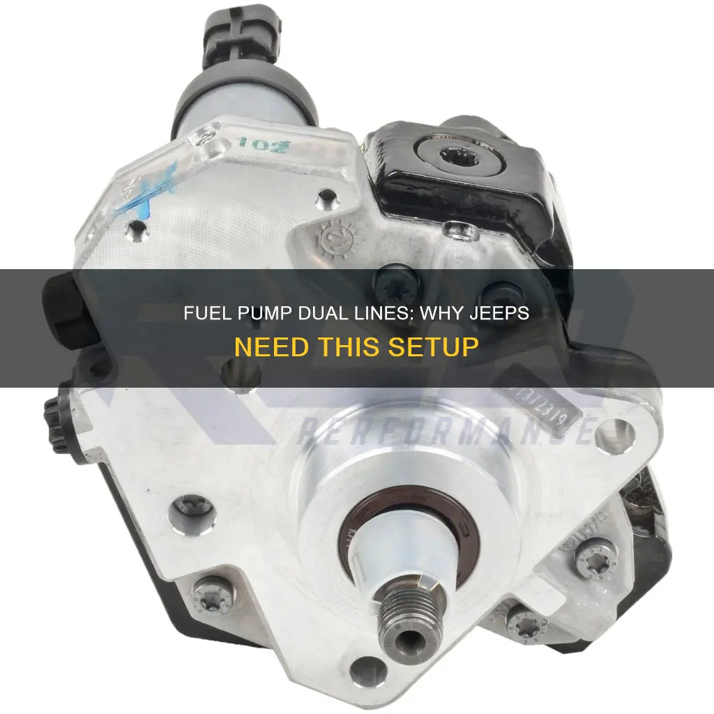 why double lines on dual action fuel pump on jeep