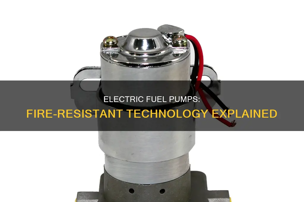why electric in fuel pump not catching fire