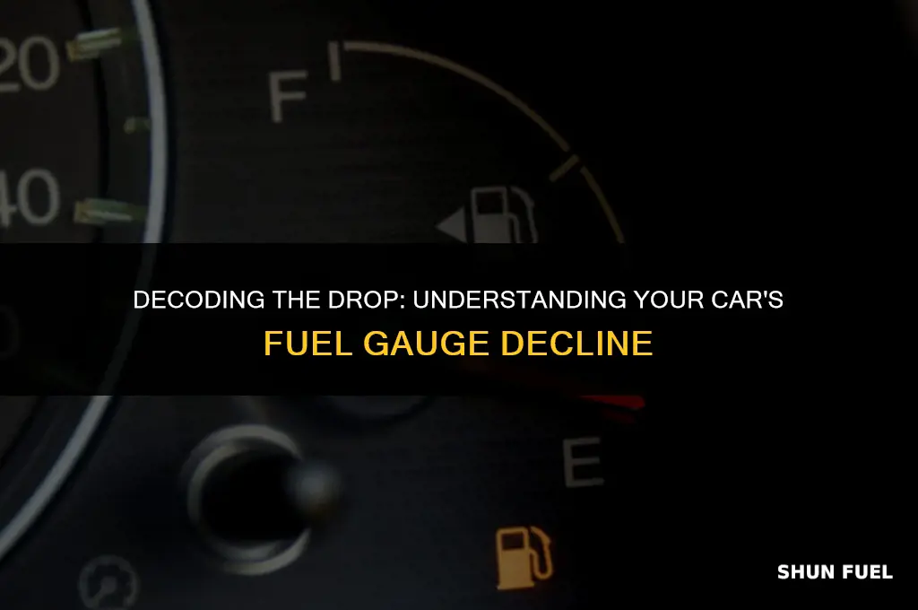 why fuel guage pointing down