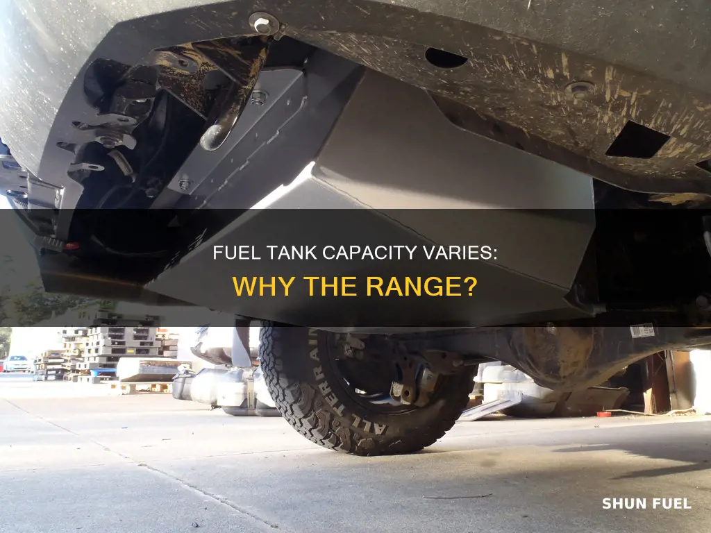 why fuel tank capacity has a range