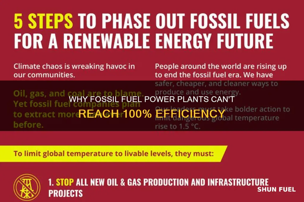why is a fossil fuel power station not 100 efficient