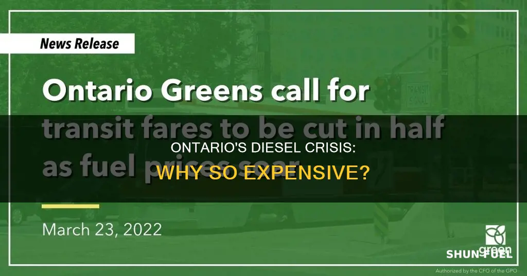 why is diesel fuel so expensive in ontario