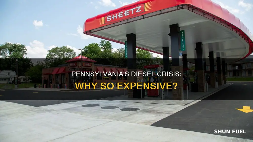 why is diesel fuel so expensive in pennsylvania