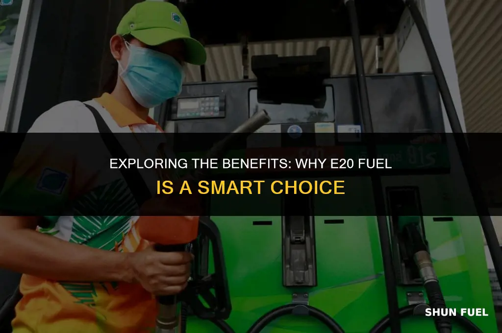 why is e20 fuel good