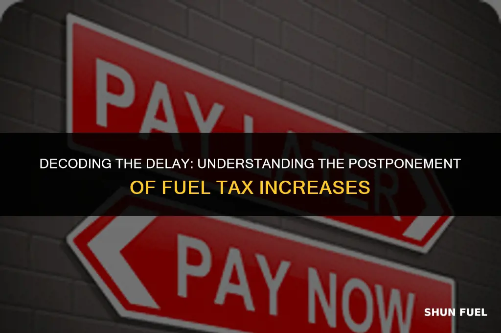 why is fuel tax deffered