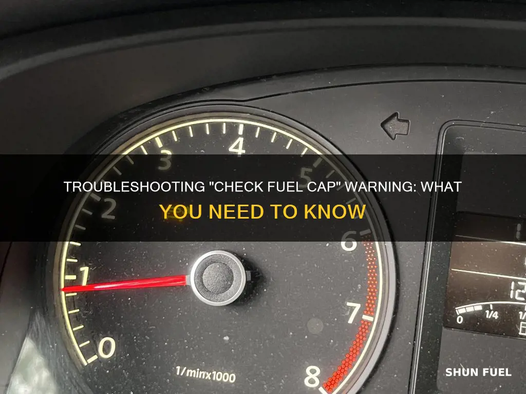 why is my car saying check fuel cap