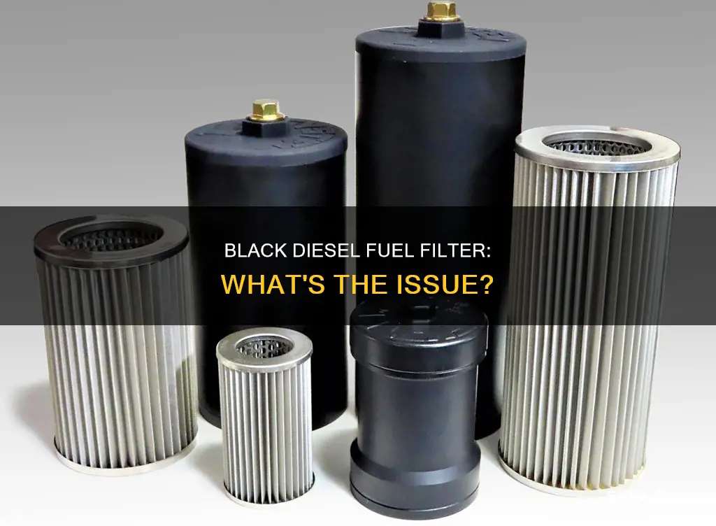 why is my diesel fuel filter black