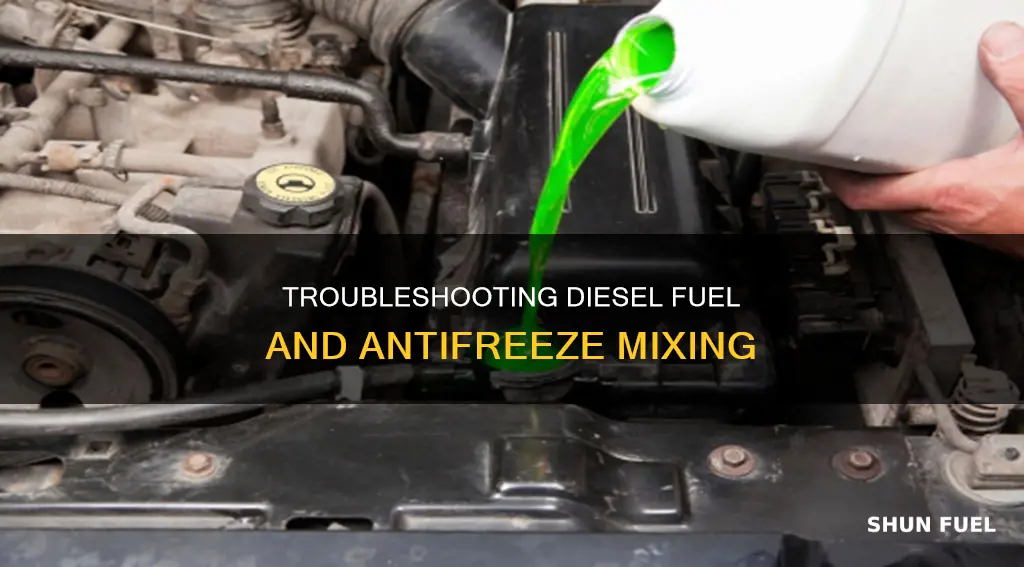 why is my diesel fuel mixing with my antifreeze