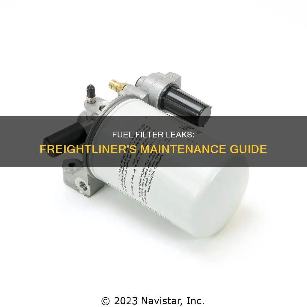 why is my fuel filter loosing fuel in a freightliner