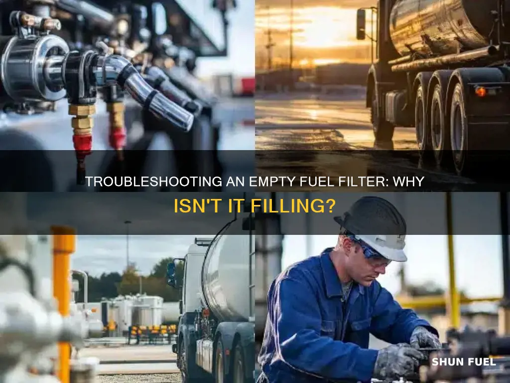 why is my fuel filter not filling up