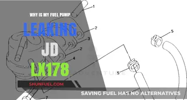 Fuel Pump Leaking on JD LX178? Causes and Fixes Explained