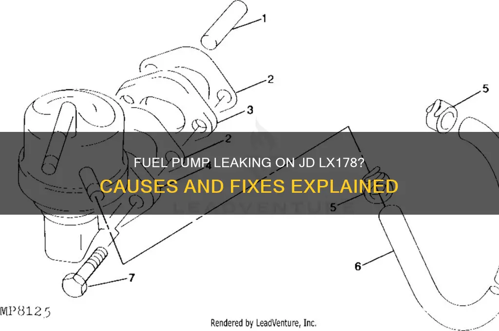 why is my fuel pump leaking jd lx178