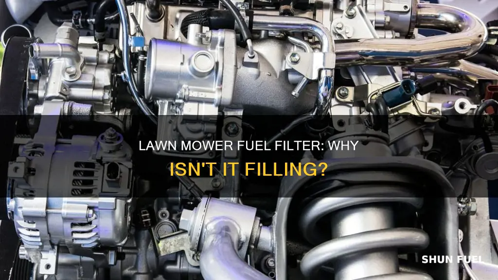 why is my lawn mower fuel filter not filling up
