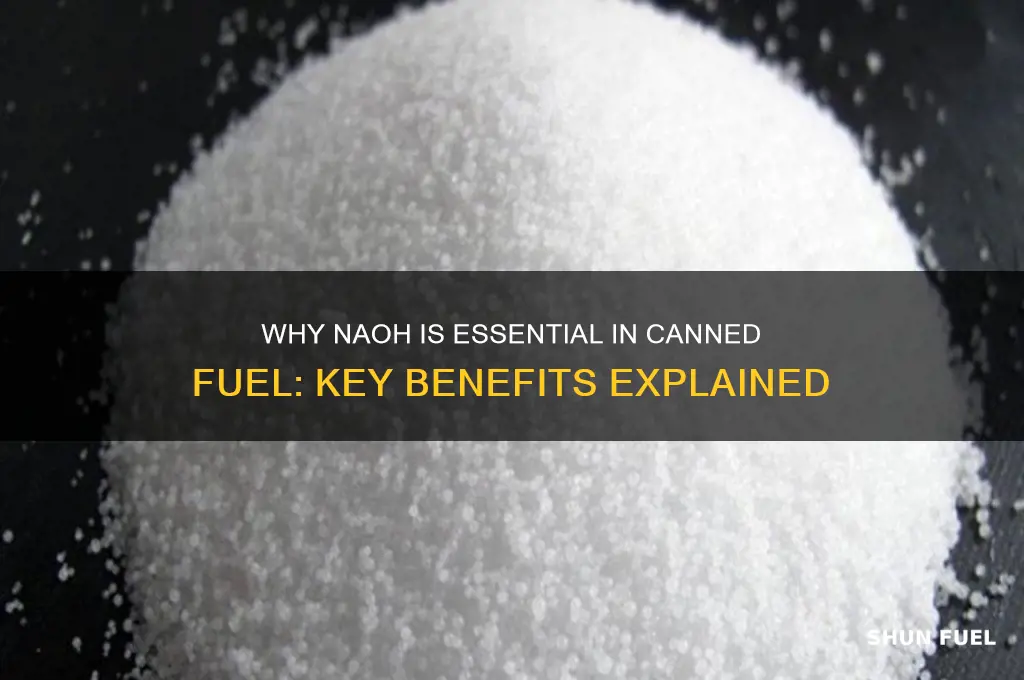 why is naoh added to canned fuel