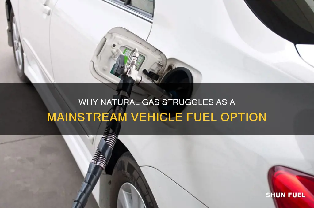 why is natural gas rarely used a vehicle fuel