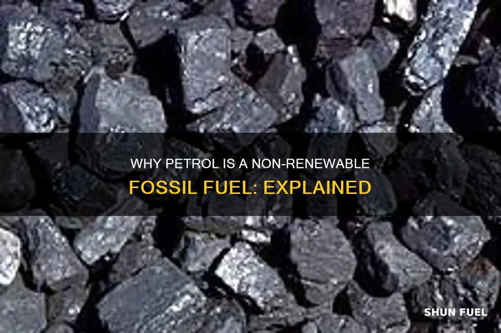 why is petrol a non renewable fossil fuel