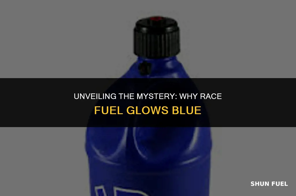 why is race fuel blue