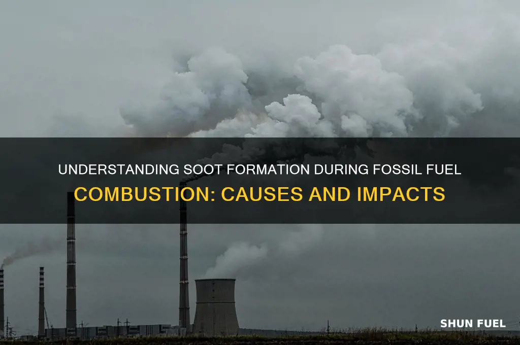 why is soot formed when fossil fuels are burned