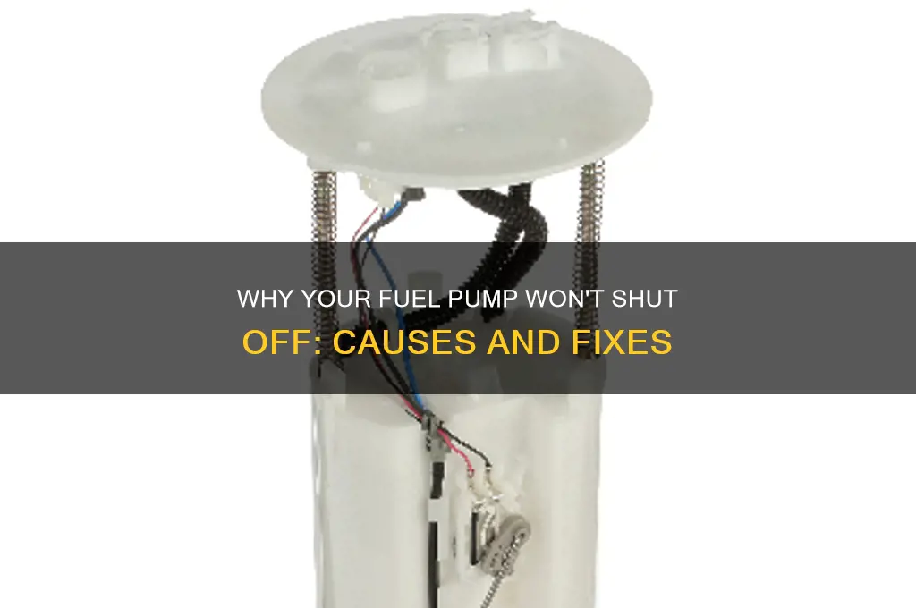 why is the fuel pump not turning off