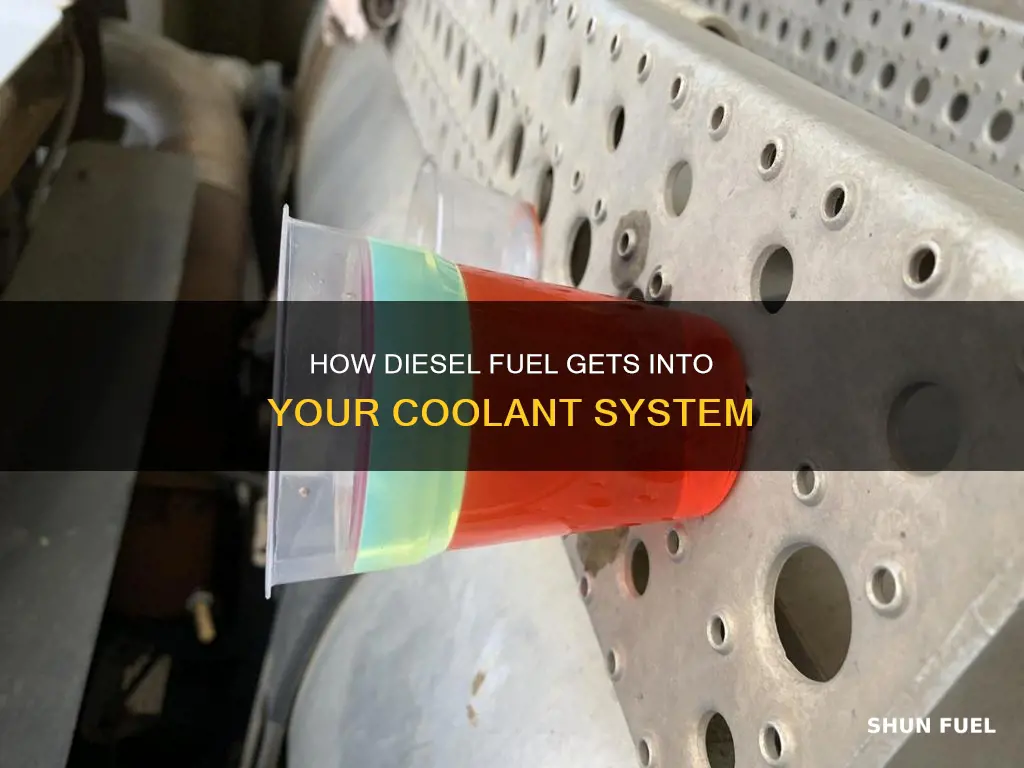 why is there diesel fuel in my coolant