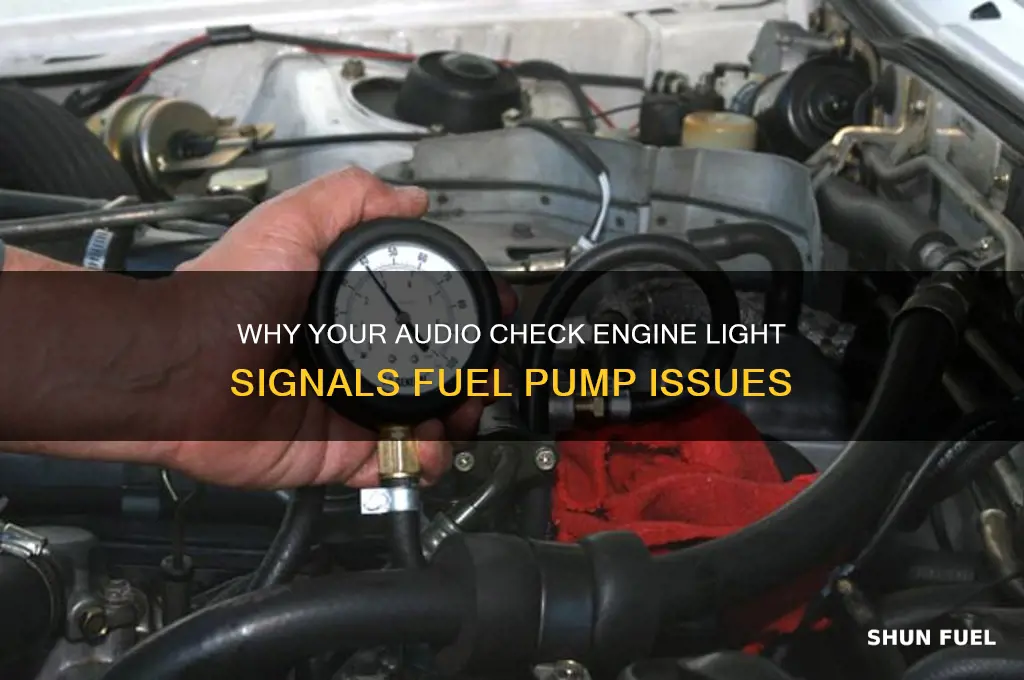 why my audio check engone fuel pump