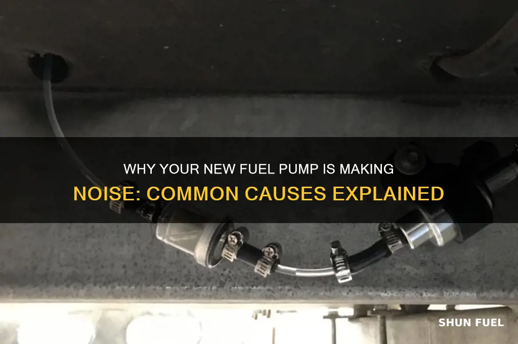 why new fuel pump no makes noise