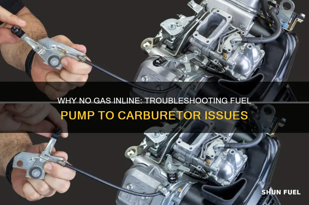 why no gas inline from fuel pump to carburetor