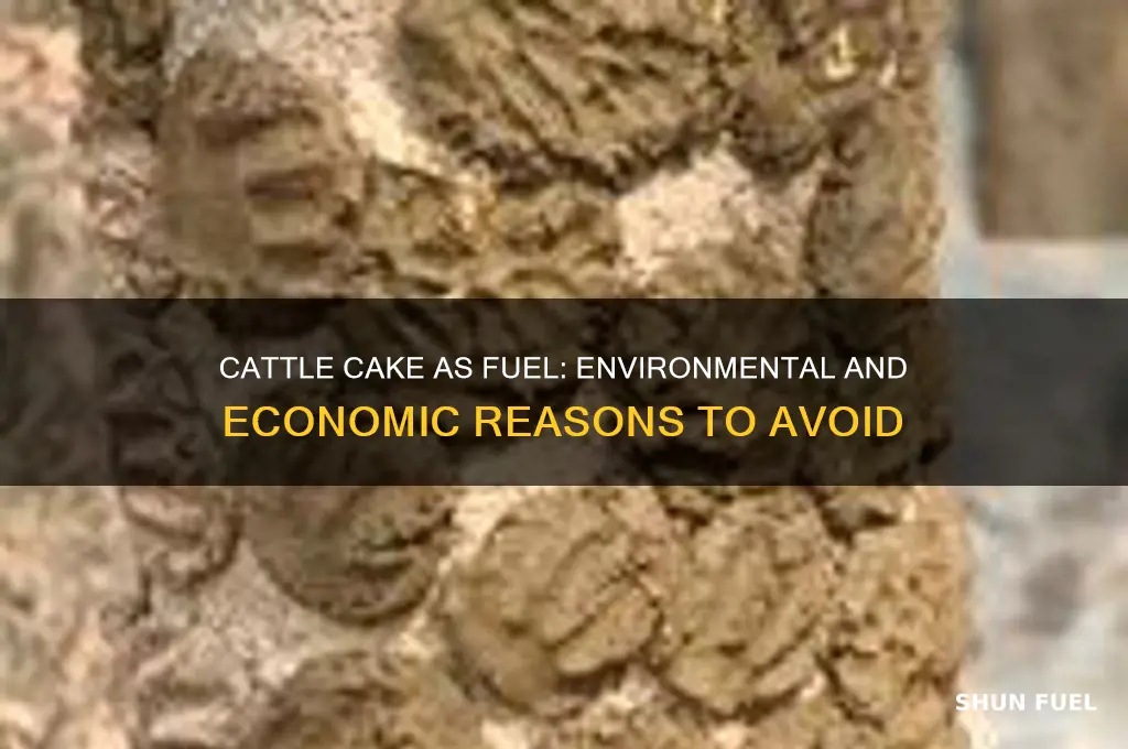 why should use of cattle cake as fuel be discouraged