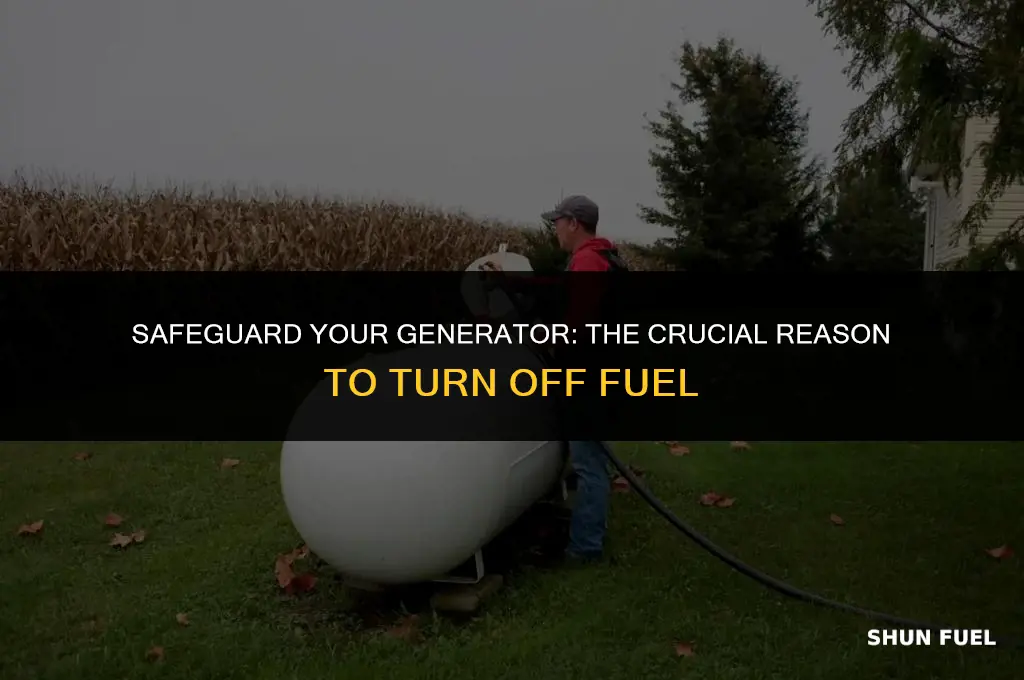 why turn fuel off generator
