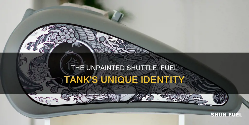 why was the fuel tank shuttle not painted