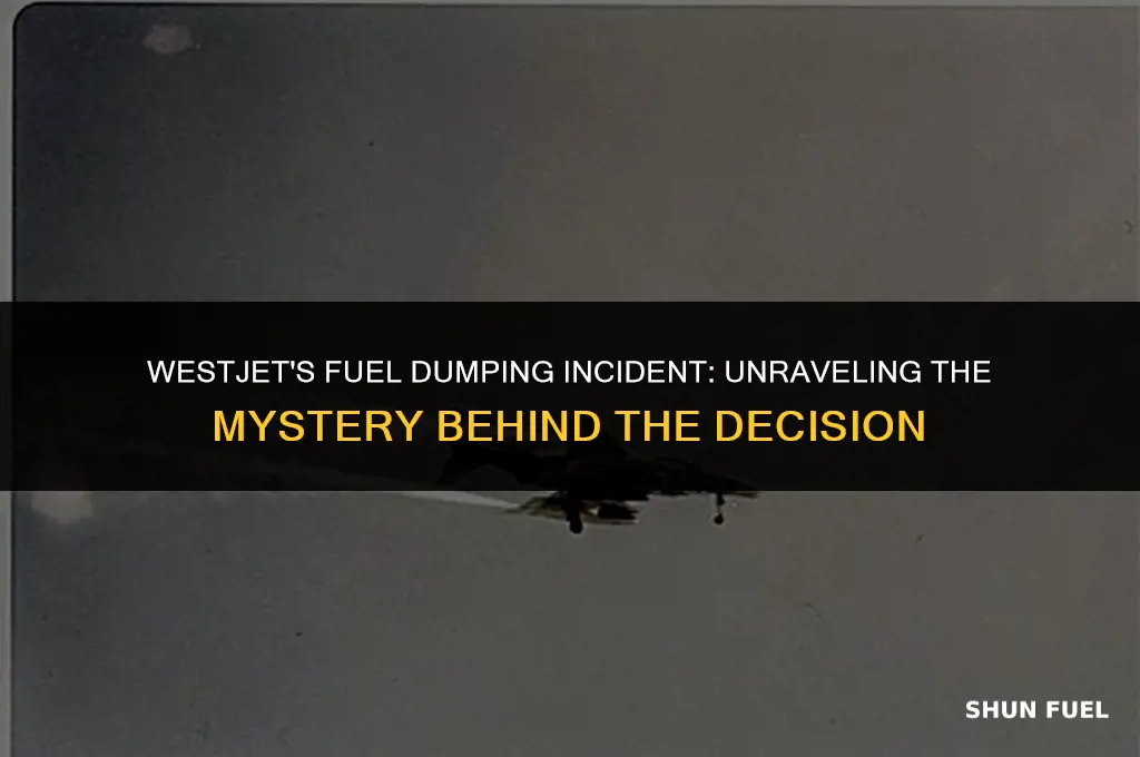 why westjet dumped fuel