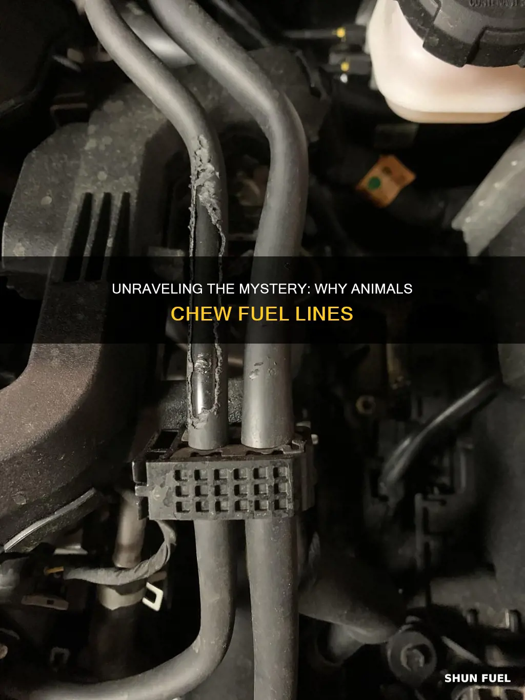 why would an animal chew a fuel line