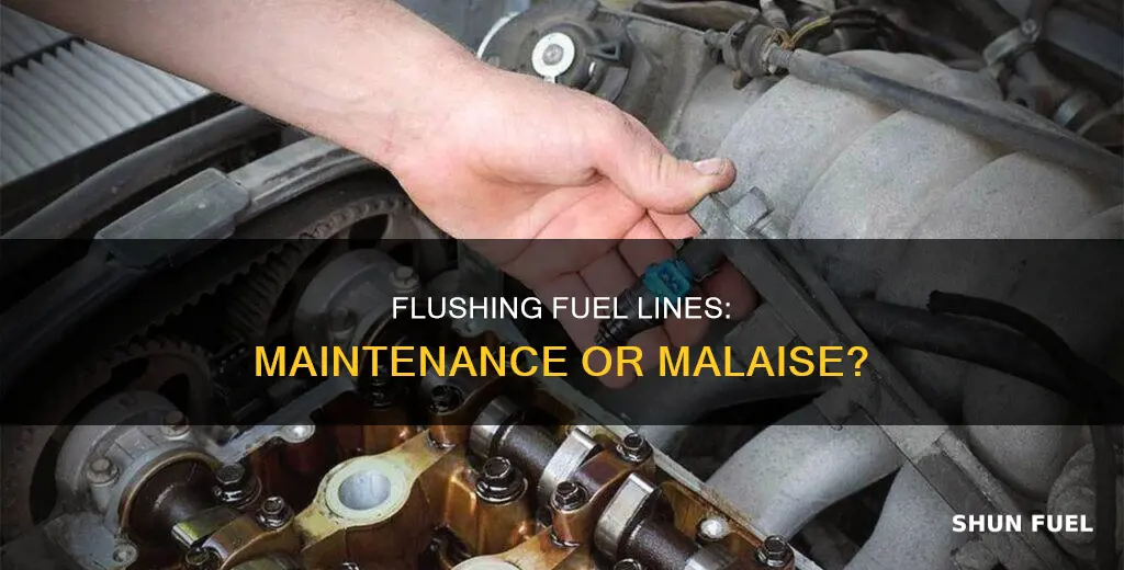 why would fuel lines need to be flushed